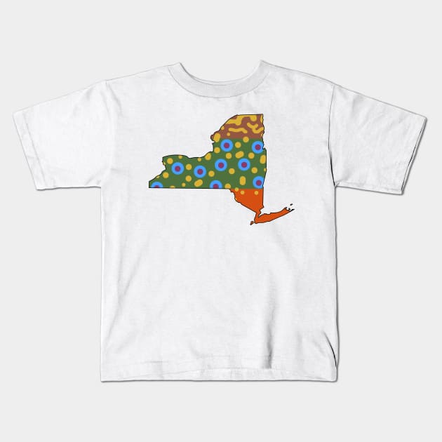 New York Brook Trout Kids T-Shirt by somekindofguru